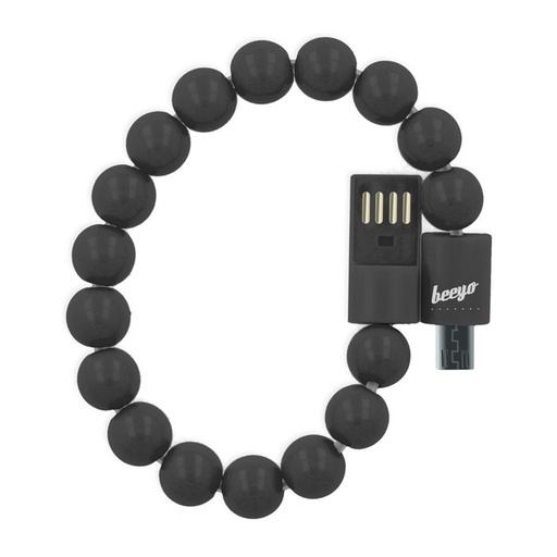 Beeyo Armband microUSB Kabel, schwarz