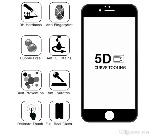 Apple iPhone SE 2020/ SE 2022 5D Panzerglas voll für Display, transparent (schwarz Rahmen)