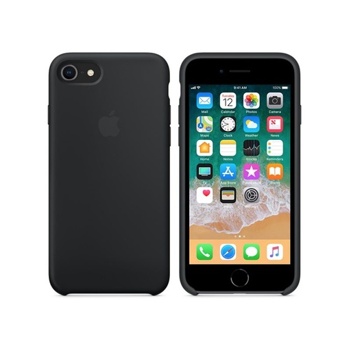 Apple iPhone 7/8/SE 2020/SE 2022 MagSafe kompatibel Silikon Hülle (Schwarz)