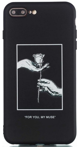 Apple iPhone 7 /8/ SE2 rose Backcover (Schwarz)