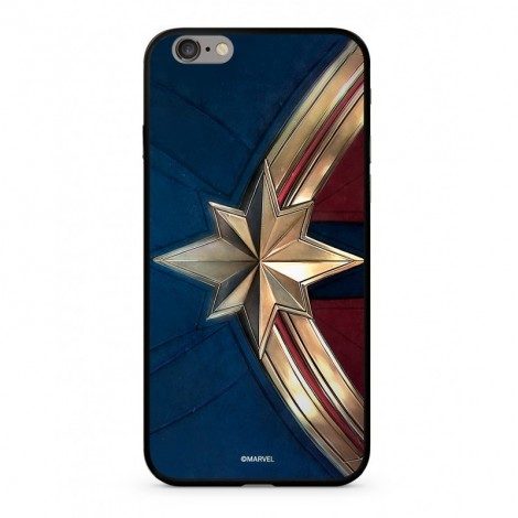 Apple iPhone 7 / iPhone 8 / iPhone SE 2020 / iPhone SE 2022 Marvel Captain Marvel 022 Glas Backcover (Schwarz)