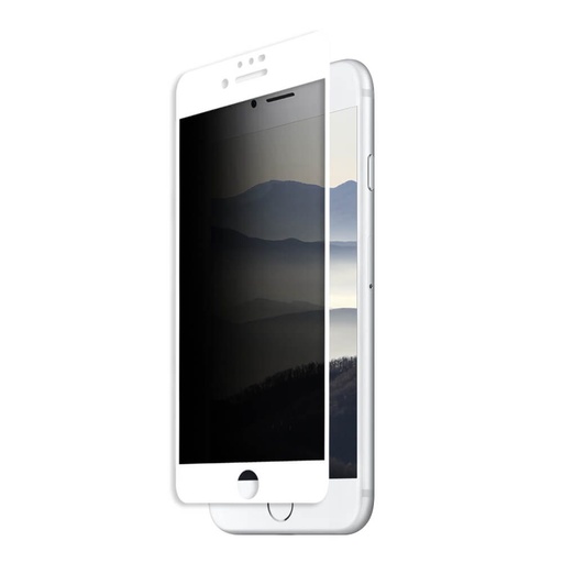Apple iPhone 6/7/8 5D Panzerglas voll für Display, transparent (weiß Rahmen)
