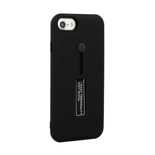 Apple iPhone 6/ 6S ring finger stand Backcover, (Schwarz)