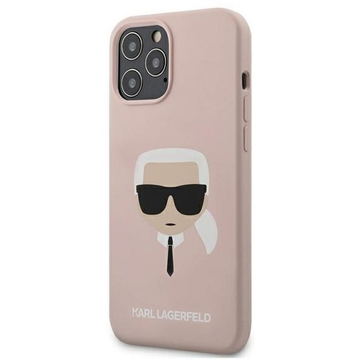 Apple iPhone 12 Pro Max Karl Lagerfeld faceplate Premium Backcover (Rosa - KLHCP12LSLKHLP)