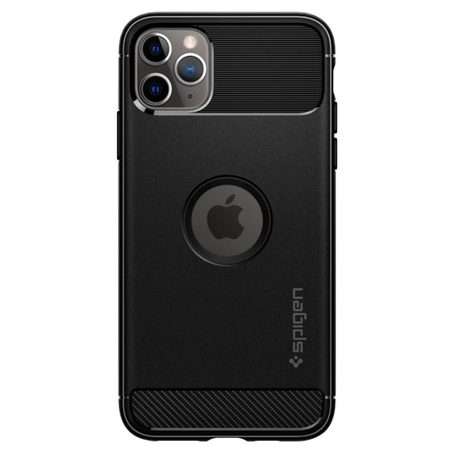 Apple iPhone 11 Pro Spigen Rugged armor stoßfest Hülle (Schwarz)