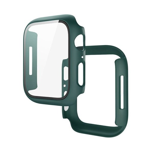 Apple Watch 7 41mm / Watch 8 41mm Hoco WS3 Shadow Hülle integriert mit Panzerglas (Grün)