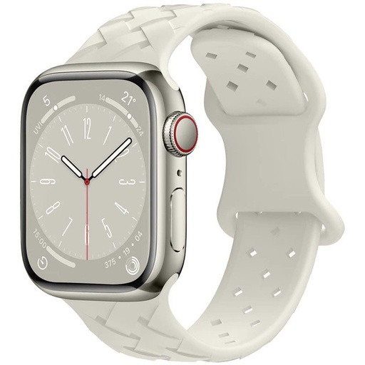 Apple Watch 38mm / Watch 40mm / Watch 41mm HOCO WA16 bamboo Riemen silber