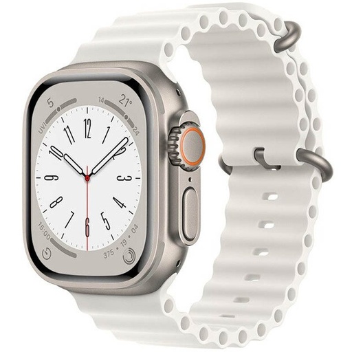 Apple Watch 38mm / Watch 40mm / Watch 41mm HOCO WA12 Silikon Riemen weiß
