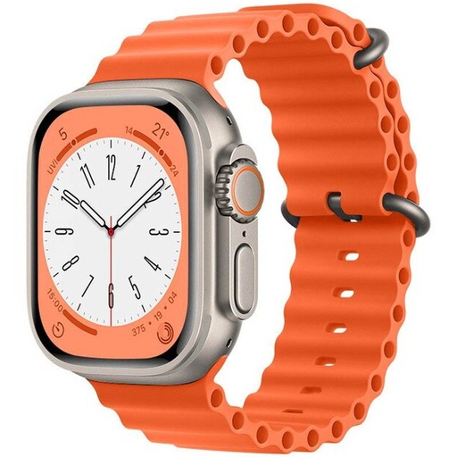 Apple Watch 38mm / Watch 40mm / Watch 41mm HOCO WA12 Silikon Riemen silber