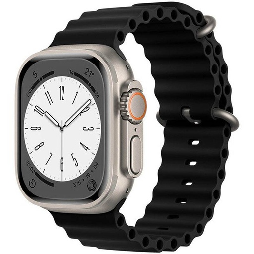 Apple Watch 38mm / Watch 40mm / Watch 41mm HOCO WA12 Silikon Riemen schwarz