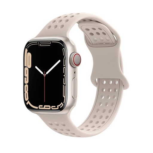Apple Watch 38mm / Watch 40mm / Watch 41mm HOCO WA08 Smartwatch Riemen silber