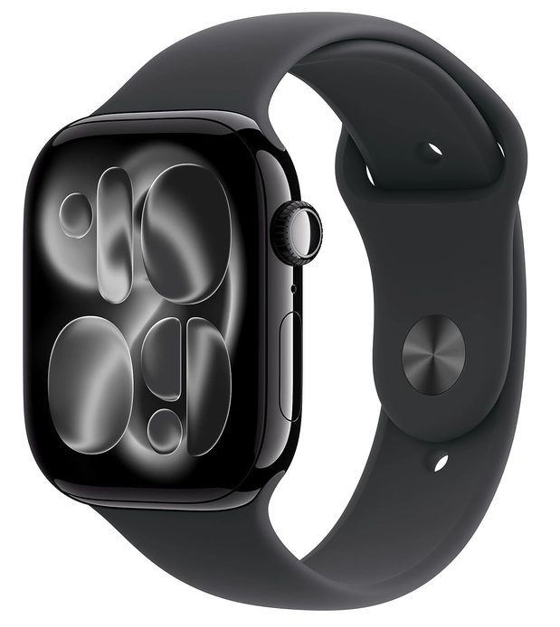 [MEQU4] Apple Watch 11 42mm Aluminium Jet Black with Black Sport Band M/L MEQU4