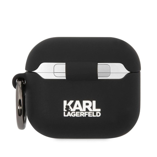 Apple AirPods 3 Karl Lagerfeld 3D Choupette Kopf Silikonhülle (Schwarz) – KLA3RUNCHK