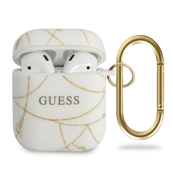 [GUACA2TPUCHWH] AirPods Guess Gold Chain case (White) - GUACA2TPUCHWH