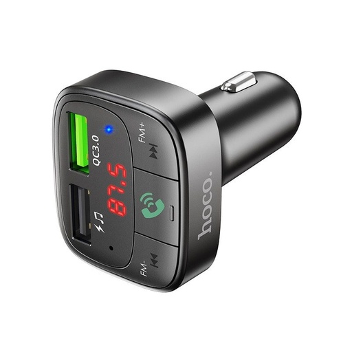 Hoco E59 FM transmitter, QC 3.0 Schnellladegerät 18W, LED Statusanzeige, BT 5.0, schwarz