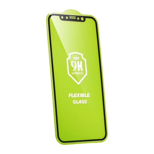Apple iPhone 13 Mini 5D flexibel hybrid Panzerglas, transparent (schwarz Rahmen)