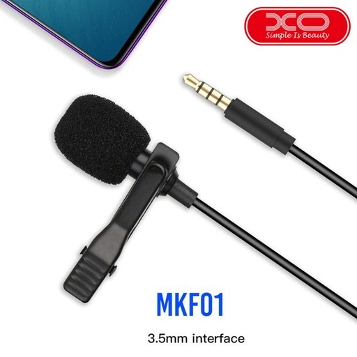 XO MKF01 Handy mikrofon (Schwarz) – jack 3,5 mm mit Anschluss