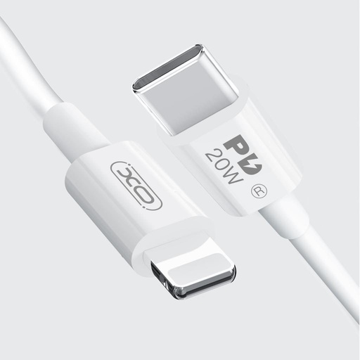 XO NB-Q189B USB-C–Lightning Datenkabel (Weiß) – 2 m, PD 20W