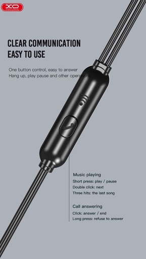 XO EP37 headset (jack 3,5mm), mit Mikrofon, schwarz