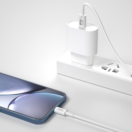 XO NB-Q189A USB-C–Lightning Datenkabel (Weiß) – 1 m, PD 20W