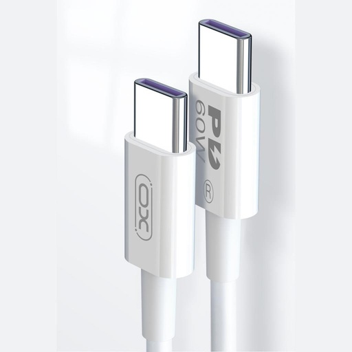 XO NB-Q190A USB-C–USB-C Datenkabel (Weiß) – 1 m, PD 60W