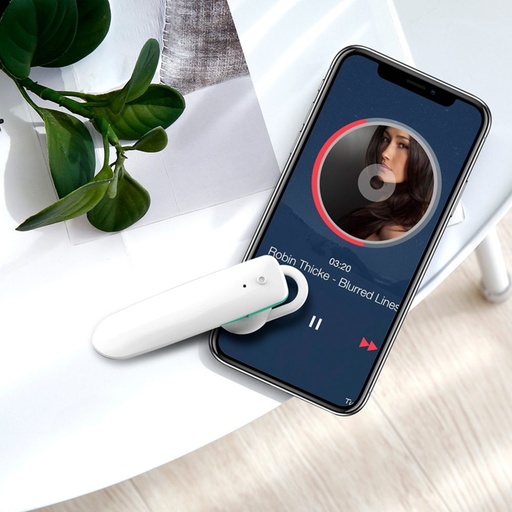 XO B29 bluetooth headset, BT v4.2, 2,5 Stunden- Musik/Anruf, Micro USB Laden, weiß