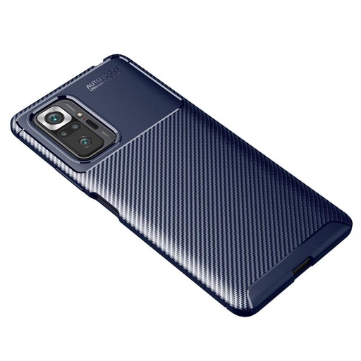 Xiaomi Redmi Note 10 Pro/Redmi Note 10 Pro Max carbon fiber Silikon Backcover, (Blau)