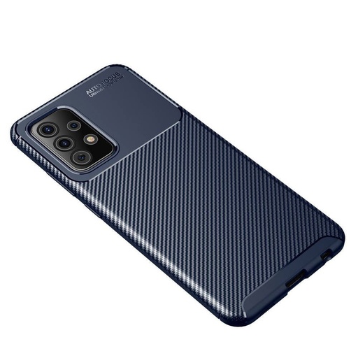 Samsung Galaxy A52 4G/A52 5G/A52s 5G carbon fiber Silikon Backcover (Blau)