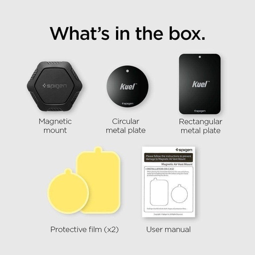 Spigen ER QS11 Autohalterung (für Lüftungsgitter), magnetisch Auto- Handyhalterung (für Lüftungsgitter), schwarz