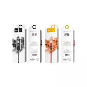 Hoco X14 lightning Kabel, Stoff, 2,4A, 1m, schwarz