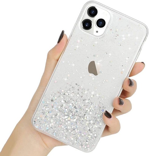 Samsung Galaxy A22 5G sequins glue glitter glitzernd Silikon Backcover, (Transparent)
