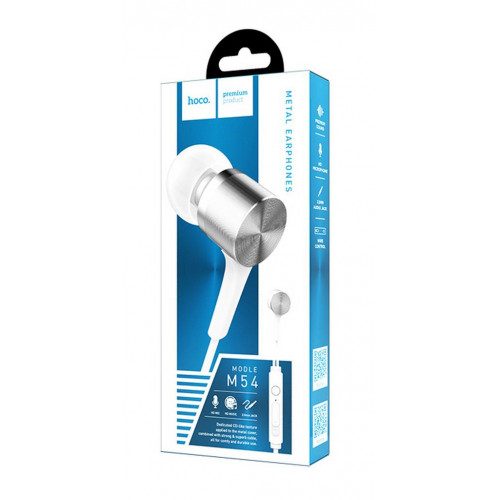 Hoco M54 headset (jack 3,5mm), kabelgebunden Kopfhörer 3,5mm-es mit Anschluss und mit Mikrofon, weiß