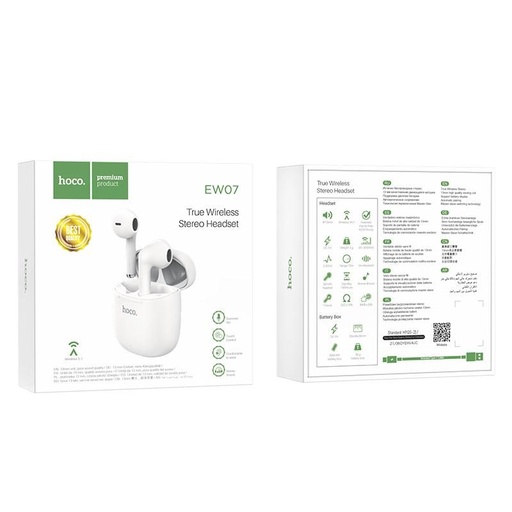 Hoco EW07 kabellos headset, BT v5.0, Ladecase 300mAh, Kopfhörer 30mAh 4 Stunden- Anruf/Musik und 120 Uhr Standby- Zeit, fe