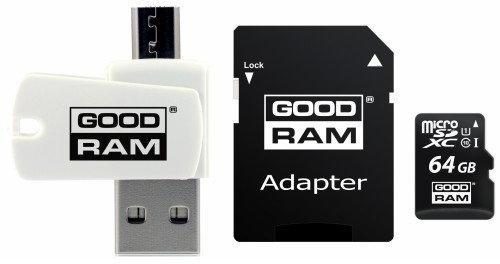 Goodram microSDHC + adapter + OTG Leser 64GB class10 Speicherkarte