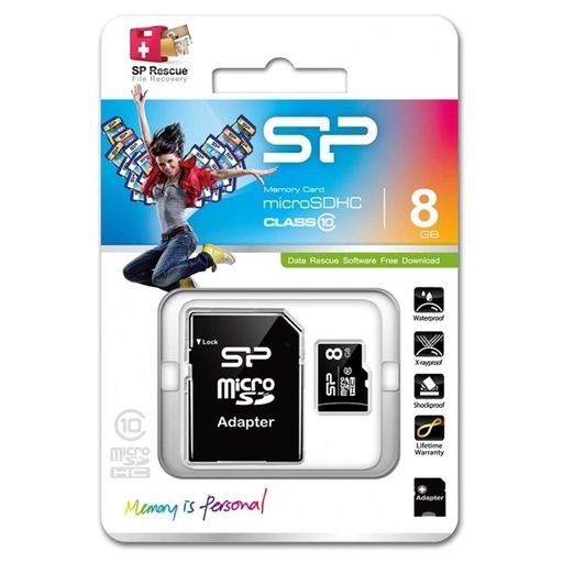Silicon Power microSDHC + adapter 16GB class10 Speicherkarte