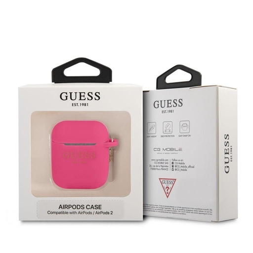 AirPods 1/2 Guess 4G Charms Hülle (Rosa) - GUA2LSC4EF
