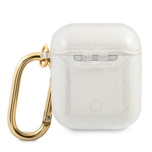 AirPods 1/2 Guess 4G TPU Glitter Hülle (Transparent) - GUA2UCG4GT