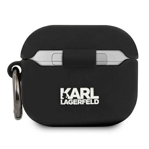 Apple AirPods 3 (Schwarz) Karl Lagerfeld Choupette Head Hülle - KLACA3SILCHBK