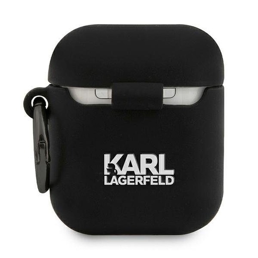Apple AirPods 1/2 Karl Lagerfeld Rue St Guillaume Hülle (Schwarz) – KLACA2SILRSGBK