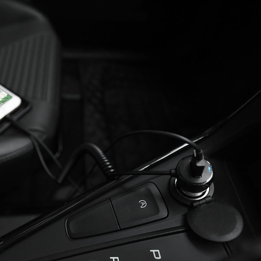 Hoco Z21A Ascender single-port car charger with cable(Apple + Micro) Schwarz