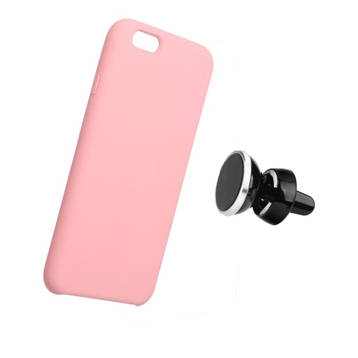 Xiaomi Redmi 10 liquid silicone magnetisch Autohalterung kompatibel Backcover, (Rosa)