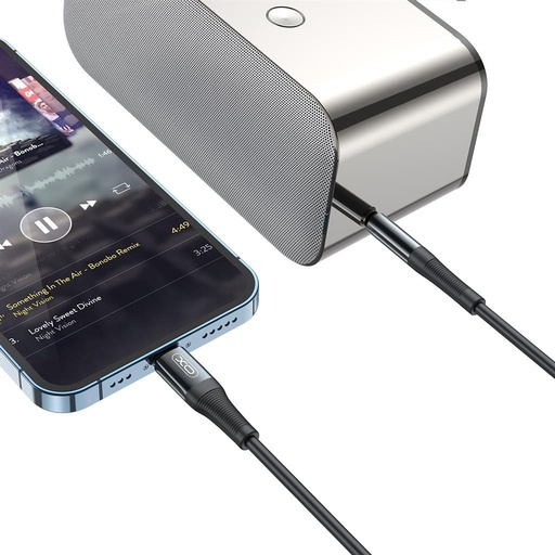 XO NB-R193A Lightning audio adapter (Schwarz) – 3.5 mm–Lightning, 1 m