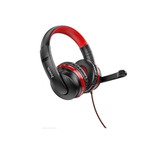 Hoco W103 kabelgebunden Kopfhörer omnidirektional mit Mikrofon, 3,5 mm-es mit Anschluss, 1,2 Meter mit Kabel, rot