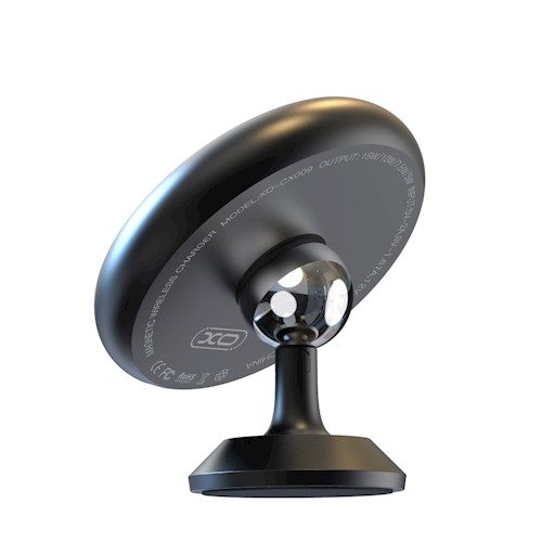 XO CX009 magnetisch Auto- Handyhalterung, fürs Armaturenbrett aufklebbar , kabellos mit Ladefunktion (max 15W), schwarz