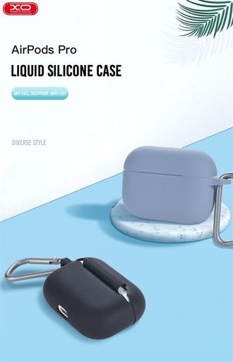XO F70 Silikon Kopfhörer Hülle AirPods Pro-hoz mit Aufhänger (Grün)