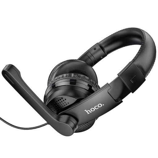 Hoco W103 kabelgebunden Kopfhörer omnidirektional mit Mikrofon, 3,5 mm-es mit Anschluss, 1,2 Meter mit Kabel, schwarz