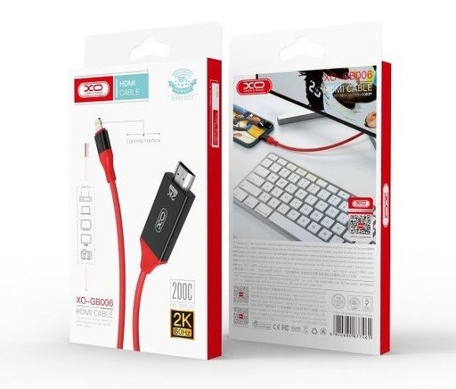 XO GB006 lightning Anschluss - HDMI Adapter, schwarz
