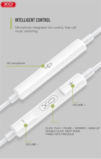 XO EP13 bluetooth-os kabelgebunden Kopfhörer, mit Mikrofon,Lightning mit Anschluss, weiß