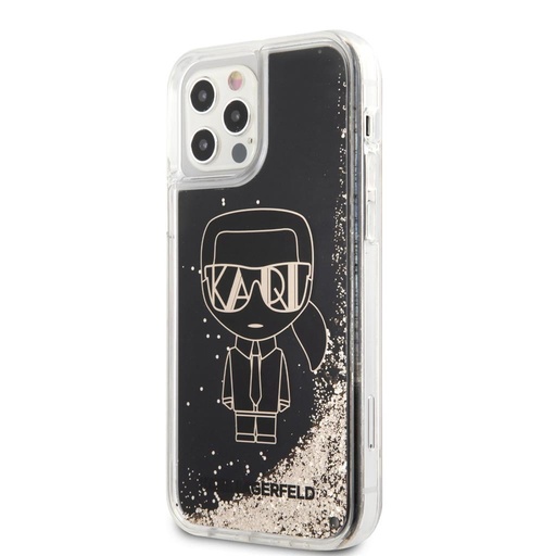 Apple iPhone 12 / iPhone 12 Pro Karl Lagerfeld glitter gatsby (Schwarz - KLHCP12MLGGKBK)