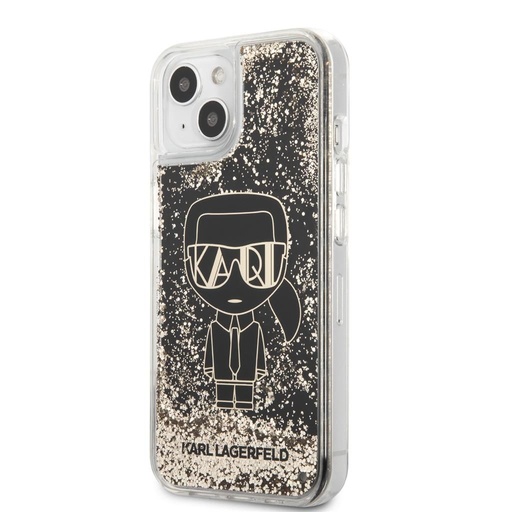 Apple iPhone 13 Karl Lagerfeld Liquid Glitter Gatsby Hülle (Schwarz) – KLHCP13MLGGKBK